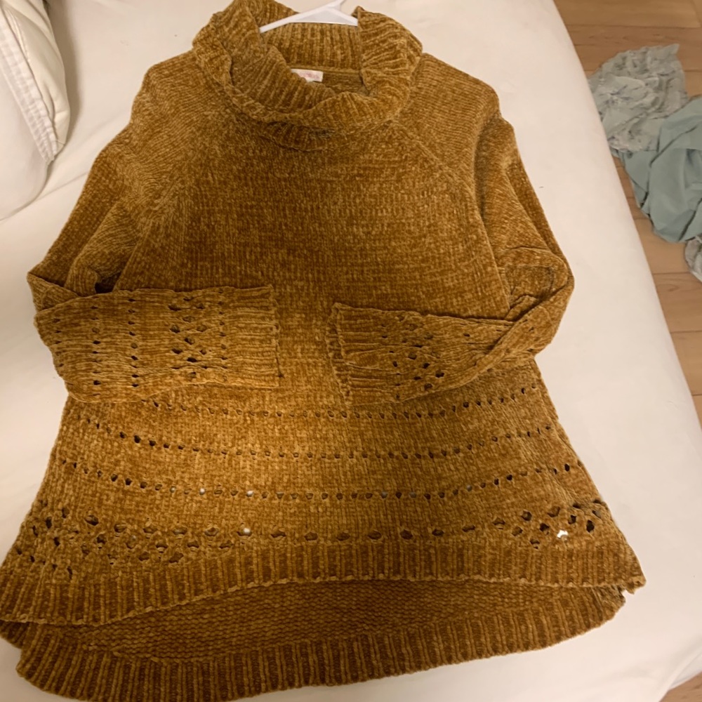 Velvet Turtleneck Sweater